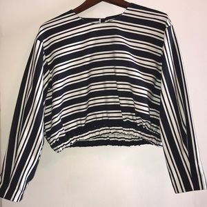Striped cropped shirt from Zara